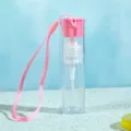 Flacon pulvérisateur de 10ml couleur bonbon portable, voyage compact avec lanière. - Style bracelet cordon / Rose
