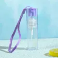 Mini flacon pulvérisateur portable de 10 ml avec lanière violette, contenant cosmétique clair. - Style bracelet cordon / Violet