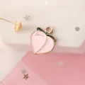 Süßer Pfirsich Emaillierter Anhänger Rosa Gold DIY Schmuck Zubehör für Armband Ohrring - Pfirsich