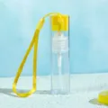 Flacon pulvérisateur portable 10ml couleur bonbon, flacon voyage rechargeable en plastique. - Style bracelet cordon / Jaune