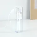 Flacon pulvérisateur carré transparent portable 10ml avec lanière pour lotion cosmétique - Style bracelet cordon / Blanc