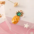 Ananas Anhänger Emailliert Gold Metall Schmuckherstellung Zubehör für Ohrringe Armband - Ananas