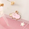 Süßer rosa Schaf Emaillierter Anhänger für DIY Schmuckherstellung Armband Halskette. - Lamm