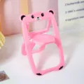 Cute pink bear folding phone stand desktop tablet holder creative chair support bracket. - Bulk Packaging / Pink