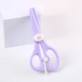 Simpatiche forbici di sicurezza per bambini, strumento da taglio in plastica per artigianato scolastico. - Lamb / Viola chiaro