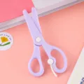 Safe plastic children scissors for paper cutting art DIY craft school supplies light purple. - Bulk Packaging / Purple