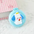 Mini peigne pliant portable avec miroir et adorable design de chiot de dessin animé. - Chiot