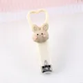Cute cartoon bunny nail clipper mini heart handle portable fingernail cutter metal grooming tool - Bunny Nail Clippers / Beige