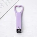 Simpatico tagliaunghie a cuore viola pastello strumento di manicure portatile per cura quotidiana. - Confezione sfusa / Viola