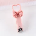 Pink heart bow nail clipper mini cute cartoon portable metal personal care tool variant. - Bowknot Nail Clipper / Pink