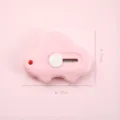 Mini pink cloud utility knife portable box cutter cute stationery paper tool 6.2x4.7cm - OPP Bag / Pink