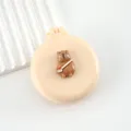 Brosse à cheveux pliante portable avec miroir, jolie brosse de massage coussin capybara. - Jaune crème - Cochon d'Inde à sac à dos