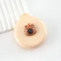 Mini brosse à cheveux coussin pliable Capybara avec miroir, peigne mignon pour enfants filles. - Jaune crème - Cochon d'Inde avec orange sur la tête