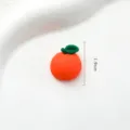 Süßer Orangen Harz Cabochon Anhänger für DIY Handyhülle Haarnadel Handwerk, Frucht 1.9cm - Orange