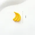 Gelber Bananen Harz Anhänger DIY Handyhülle Haarspange Zubehör 2cm Bastelmaterial Großhandel - 3 Bananen