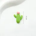 Harz Kaktus Anhänger mit rosa Herz, grüne DIY Bastelzubehör für Handyhülle Haarnadel 2.1cm - Kaktus