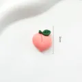 Niedlicher Pfirsich Harz Anhänger DIY Zubehör für Handytasche Haarnadel 2cm Größe - Pfirsich