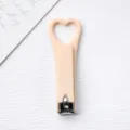 Tagliaunghie a cuore color caramella portatile simpatico strumento per manicure solido - Beige