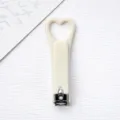 Tagliaunghie portatile carino a forma di cuore strumento di manicure colore solido. - Bianco avorio