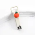 Süßer herzförmiger tragbarer Mini-Nagelknipser mit 3D-Orangenfrucht-Dekor, Einzelpackung. - Orangen-Nagelknipser