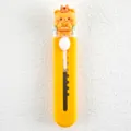 Cute yellow cartoon bear utility knife, portable pocket box cutter for school office crafts. - Long Handle Style - Little Bee Bear