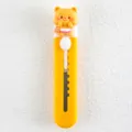 Cute yellow cartoon bear utility knife, portable stationery paper cutter and box opener tool. - Long Handle - Shopping Bear