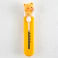 Cute yellow cartoon bear utility knife, portable mini pocket paper cutter for craft DIY. - Long Handle - Flower Bear