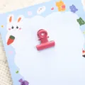 Carino clip per rilegatura in metallo rosa fermacarte cancelleria ufficio scuola forniture - Fermaglio rosa corallo