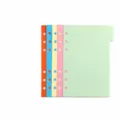 Fogli separatori A5 per raccoglitore, pagine indice multicolore in carta speciale. - Indice A5 5 fogli