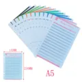 Carta di ricarica per agenda A5 budget sheet quaderno ad anelli 6 fori cancelleria. - Fogli budget A5 12 pezzi