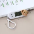 Mini portable cute puppy electronic watch digital keychain student study cute portable clock - Brown