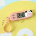 Cute cartoon mini electronic hanging watch portable student digital clock for exam study - Pink Pig
