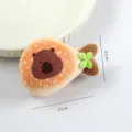 Jolie pince à cheveux biscuit ours en peluche mignon dessin animé barrette femme 7cm - Pince à Cheveux Cuisse de Poulet