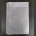 Detailed view of the A6 6-hole translucent frosted PVC binder zipper pocket for organizer refill. - A5 Single-Pocket Storage Bag