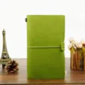 A6 taccuino in pelle verde cinturino elastico vintage diario taccuino portatile - A6 / Verde