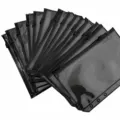A6 6-Ring PVC Binder Zipper Pouch Transparent and Black Loose Leaf File Storage Bag - A6 One Side Black One Side Transparent Zipper Bag