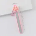 Pink cat paw nail file with ball chain portable cute manicure abrasive tool 10cm - Cute Paw / Pink