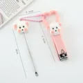 Carino set tagliaunghie e pulisciorecchie a forma di cagnolino variante rosa, strumento di manicure. - Tagliaunghie & Puliscilecchi / Rosa