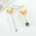 Set tagliaunghie e pulisciorecchie professionale con ciondolo cane cartone animato - Tagliaunghie & Puliscilecchi / Bianco avorio