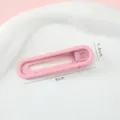 Fermaglio per capelli a becco d'anatra in metallo rosa, forcina laterale minimalista per donna. - Ovale-Rosa