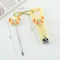 Set tagliaunghie e cercaorecchie carino cane cartone animato, strumento manicure giallo. - Tagliaunghie & Puliscilecchi / Giallo pallido