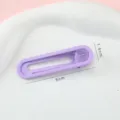 Fermaglio per capelli a becco d'anatra in metallo color caramella viola stile semplice - Forma Ovale Viola