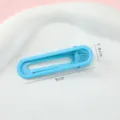 Blue metal duckbill hair clip for women side fringe styling clip simple daily hair accessories - Oval-Blue
