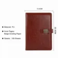 Quaderno vintage in pelle A5 con 100 fogli di carta beige, elegante agenda retro. - Stile con Fibbia / A5 / Marrone
