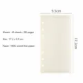Ricarica Agenda A6 Righe Fogli Mobili 6 Fori 100G Carta Dowling 45 Fogli 90 Pagine Notes - Carta a righe A6 45 fogli