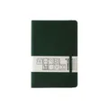 Quaderno A5 verde scuro con copertina rigida, chiusura elastica e fascia di carta pratica. - A5 / Verde Scuro