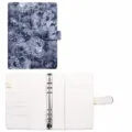 A5 Agenda Ad Anelli Blu Scuro Jacquard PU Pelle Planner Copertina Taccuino Utile - Jacquard classico blu notte A5