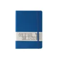 Taccuino rigido A5 blu con fascia elastica e fascetta in carta per ufficio, studio e scrittura - A5 / Blu