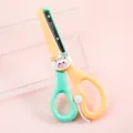 Cute cartoon animal safety scissors for kids, kindergarten manual paper craft tool with round head. - Cute Cat