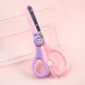 Safe children scissors cute cartoon animal manual paper cutting tool pink purple. - Rabbit